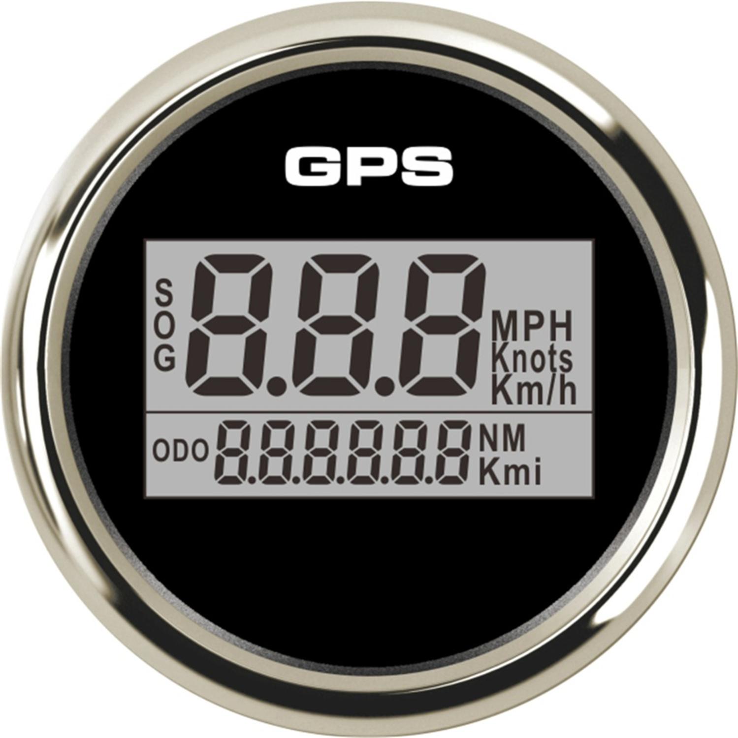   1pc ڵ 52mm  GPS ӵ ǥñ 0-999km..